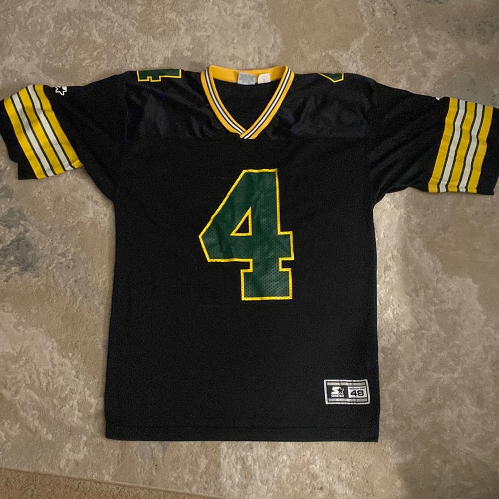 Brett Favre Jersey - Black, Size L - Green Bay Packers Football Jersey